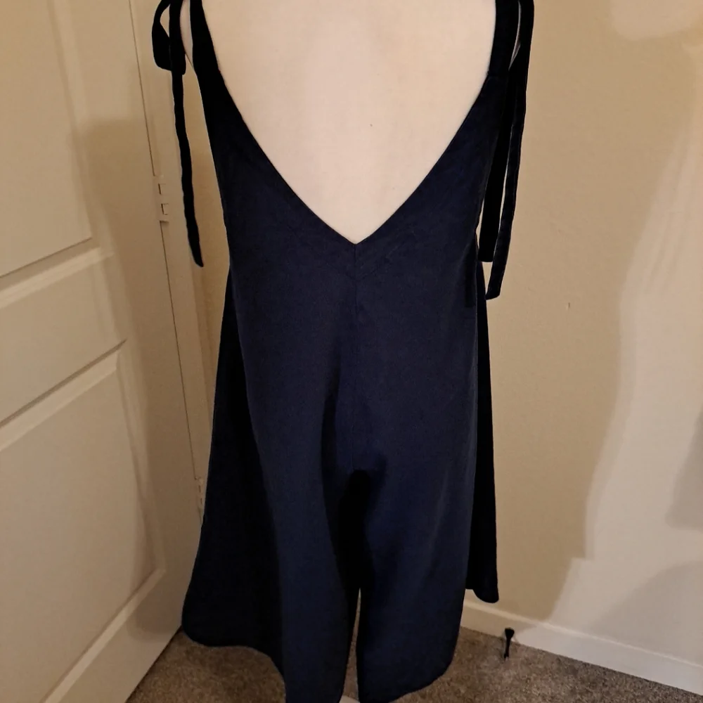 Crasqi GRANADINA Linen Jumper - Navy Blue Size L Excellent Condition - Picture 3 of 6